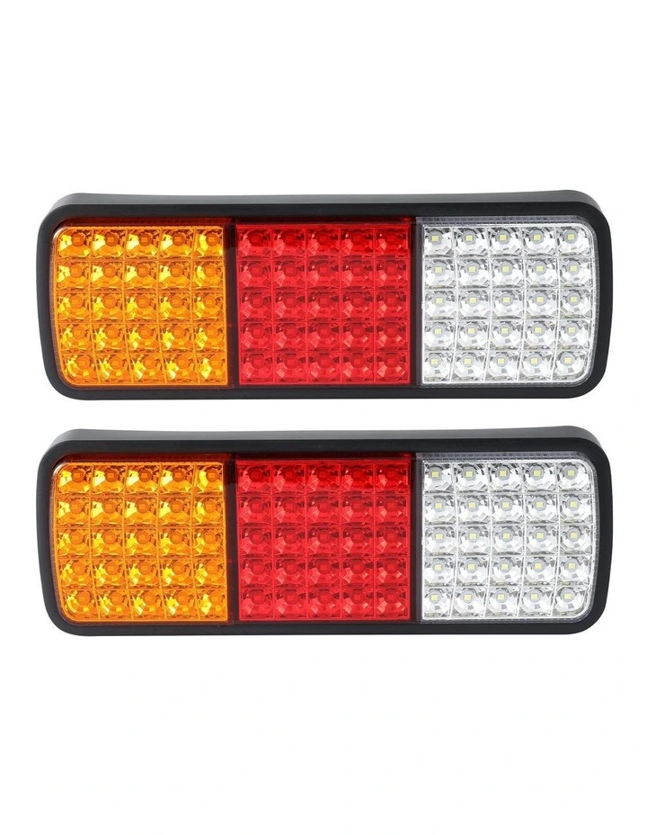 Giantz Pair 75 LED Tail Lights Stop Reverse Indicator 12V Ute Trailer Caravan Truck Boat image 1