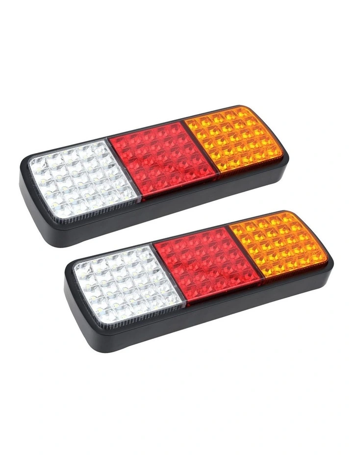 Giantz Pair 75 LED Tail Lights Stop Reverse Indicator 12V Ute Trailer Caravan Truck Boat image 2