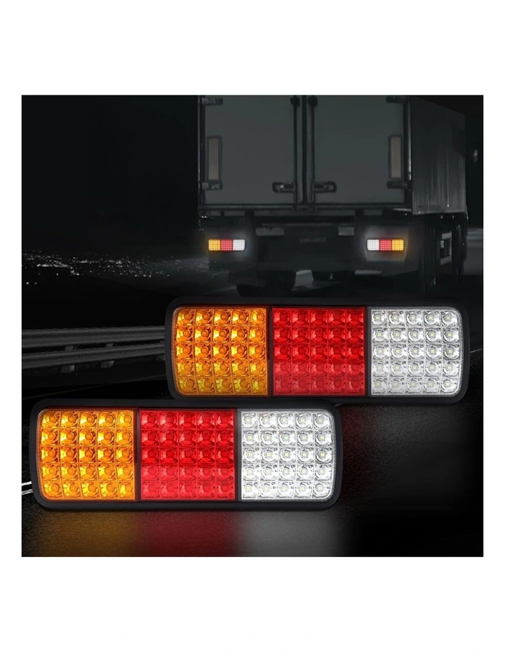 Giantz Pair 75 LED Tail Lights Stop Reverse Indicator 12V Ute Trailer Caravan Truck Boat image 3