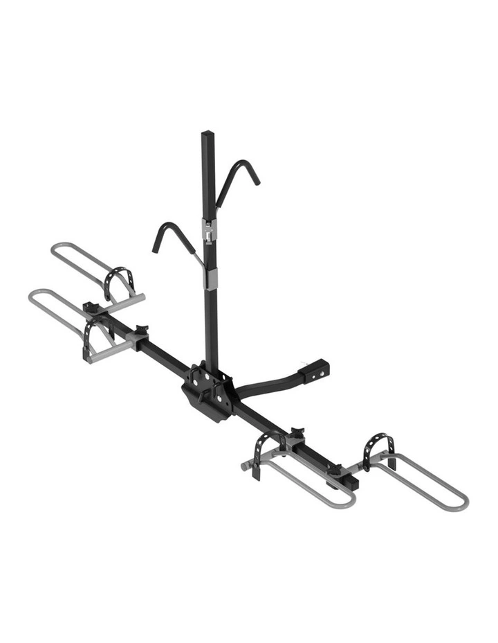 Giantz 2-Bike Hitch Mount Carrier Rack 2 Platform Foldable Black image 1