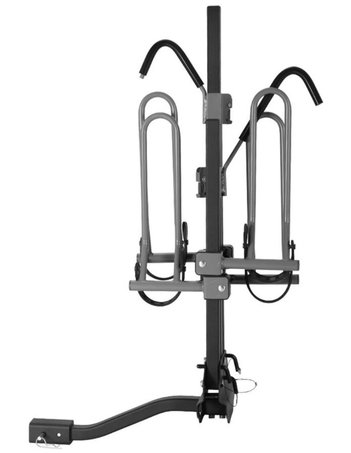 Giantz 2-Bike Hitch Mount Carrier Rack 2 Platform Foldable Black image 2