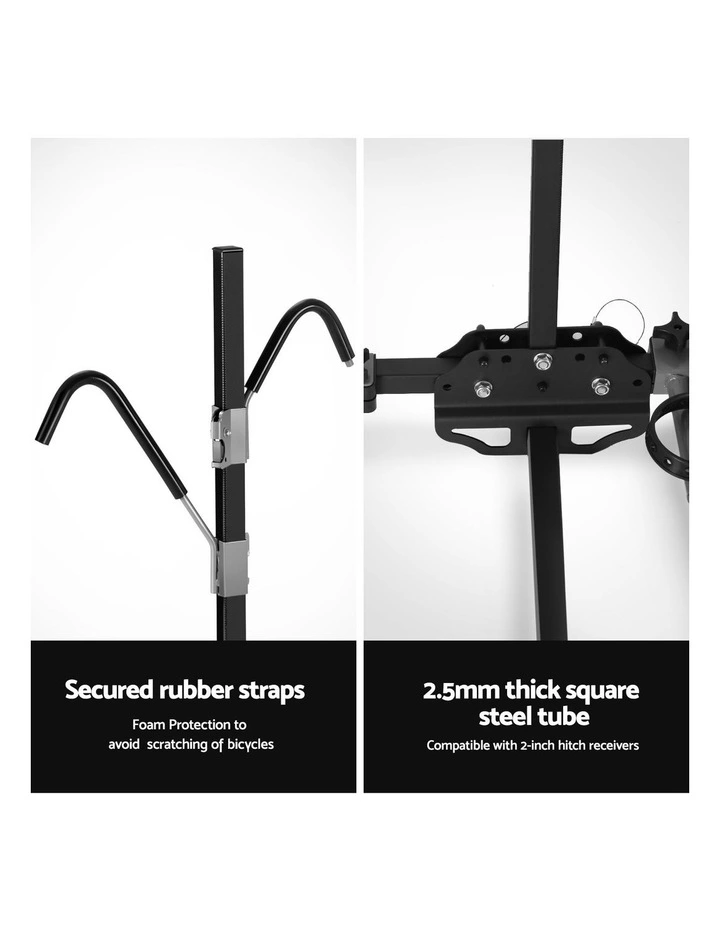 Giantz 2-Bike Hitch Mount Carrier Rack 2 Platform Foldable Black image 6
