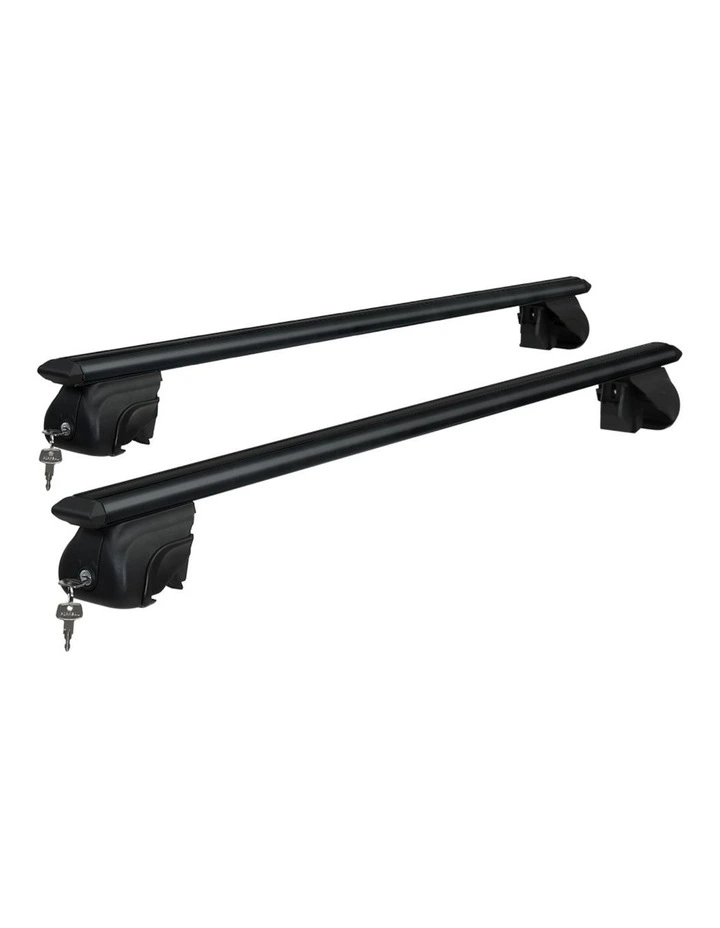 Universal Car Roof Racks Pod Aluminium Cross Bars Upgraded Holder 126cm Black image 1