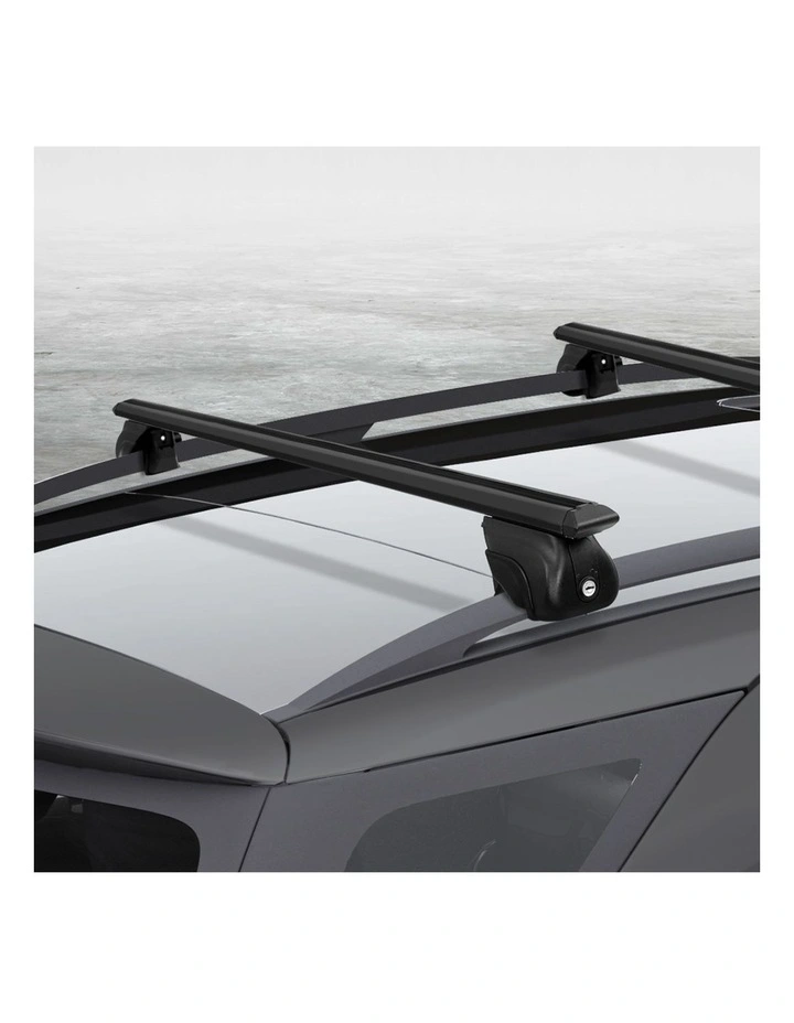 Universal Car Roof Racks Pod Aluminium Cross Bars Upgraded Holder 126cm Black image 3
