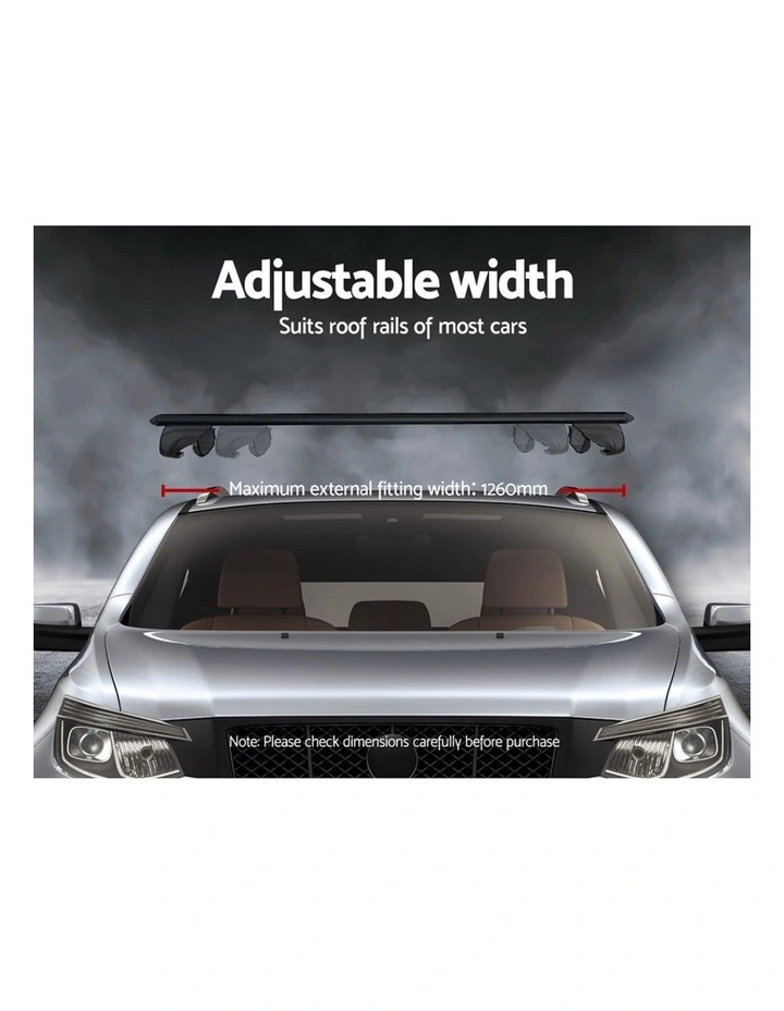 Universal Car Roof Racks Pod Aluminium Cross Bars Upgraded Holder 126cm Black image 5