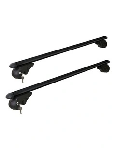Universal Car Roof Racks Pod Aluminium Cross Bars Adjustable 108cm Black