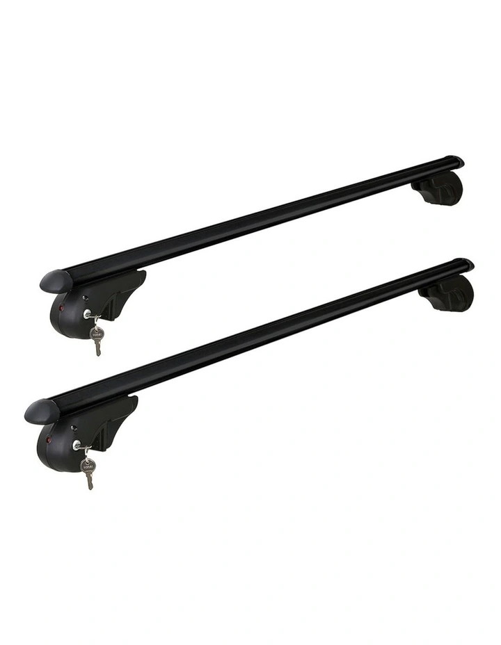 Universal Car Roof Racks Pod Aluminium Cross Bars Adjustable 108cm Black image 1