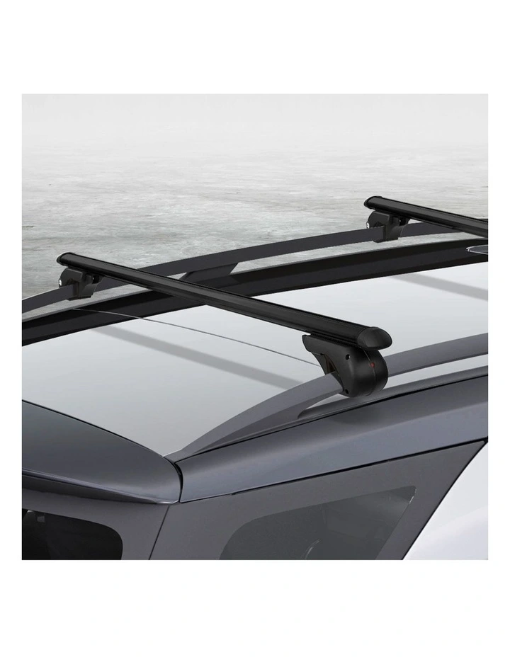 Universal Car Roof Racks Pod Aluminium Cross Bars Adjustable 108cm Black image 3