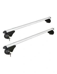 Universal Car Roof Racks Pod Aluminium Cross Bars Adjustable 108cm Silver