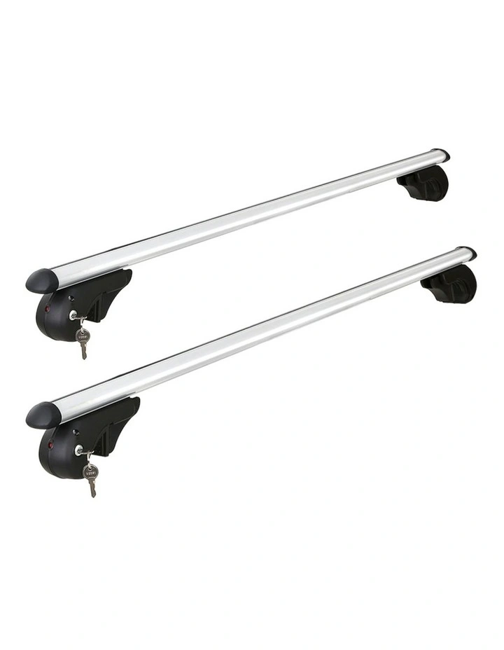 Universal Car Roof Racks Pod Aluminium Cross Bars Adjustable 108cm Silver image 1