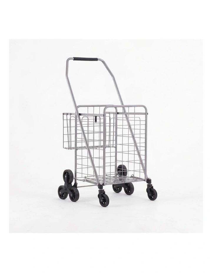 Emajin Shopping Trolley Cart Folding Aluminium Utility Cart Silver image 3