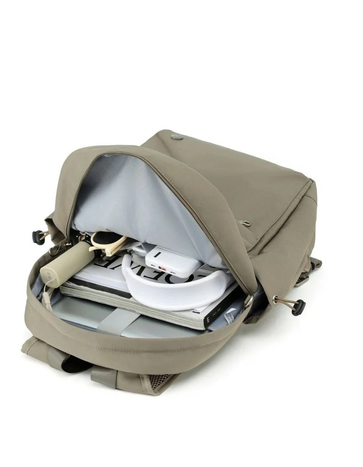 Anti-Theft Large Backpack - Taupe image 2