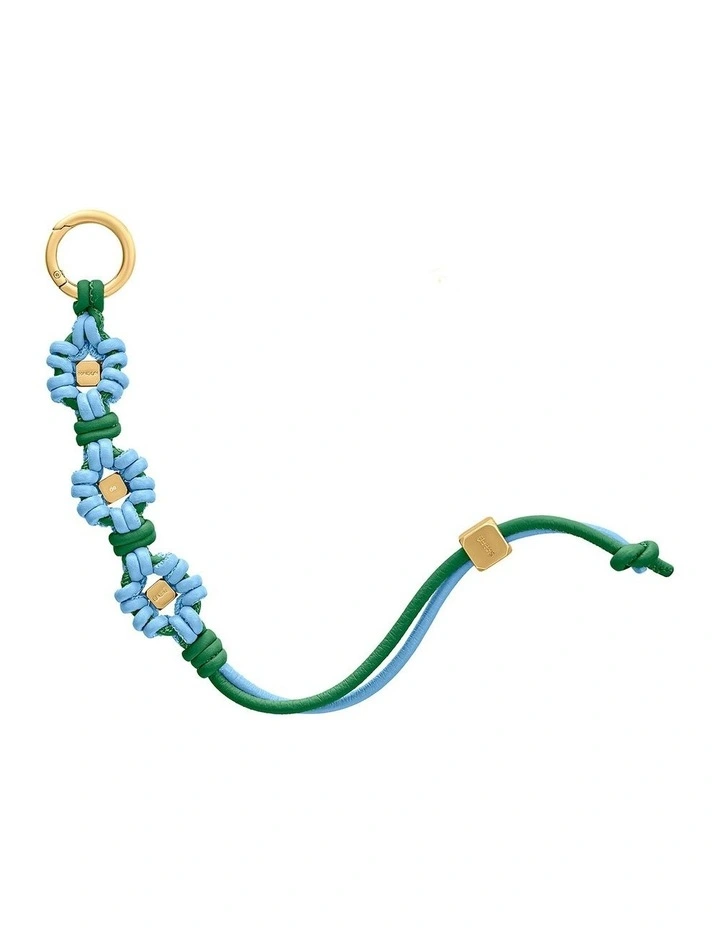 Bloom Edition Leather Wristlet Charm in Sky Emerald image 1