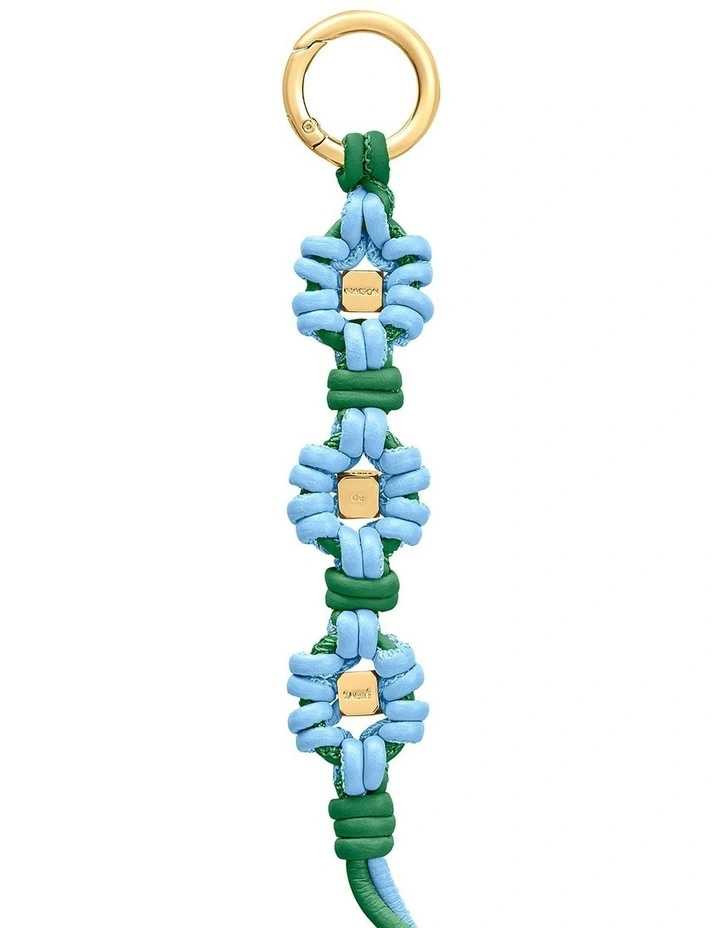 Bloom Edition Leather Wristlet Charm in Sky Emerald image 5