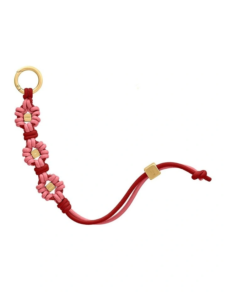 Bloom Edition Leather Wristlet Charm in Candy Brick image 1