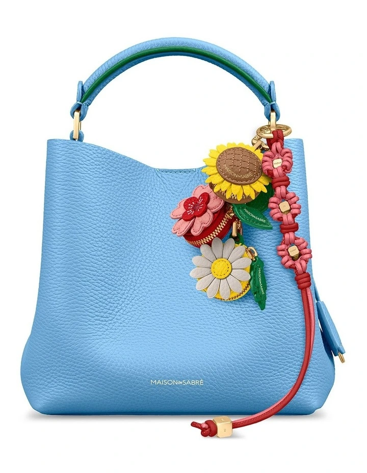 Bloom Edition Leather Wristlet Charm in Candy Brick image 2