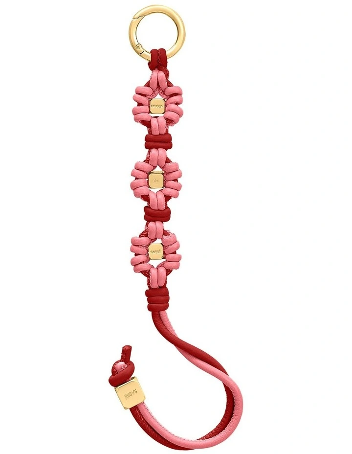 Bloom Edition Leather Wristlet Charm in Candy Brick image 3