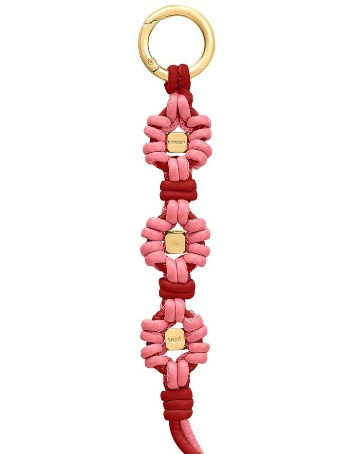 Bloom Edition Leather Wristlet Charm in Candy Brick image 5
