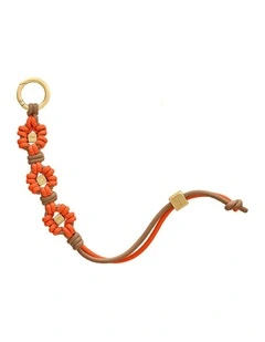 Bloom Edition Leather Wristlet Charm in Manhattan Sandstone