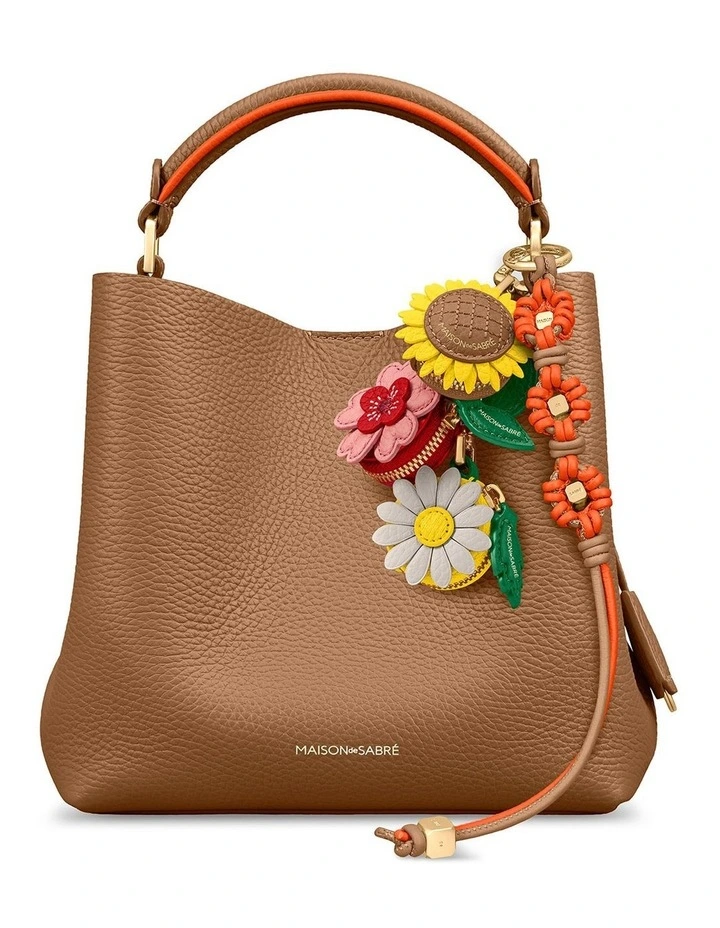 Bloom Edition Leather Wristlet Charm in Manhattan Sandstone image 2