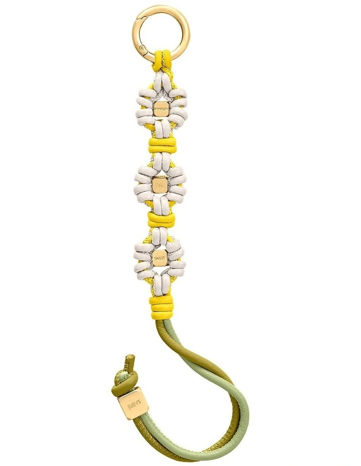 Bloom Edition Leather Wristlet Charm in Foam Daisy image 3