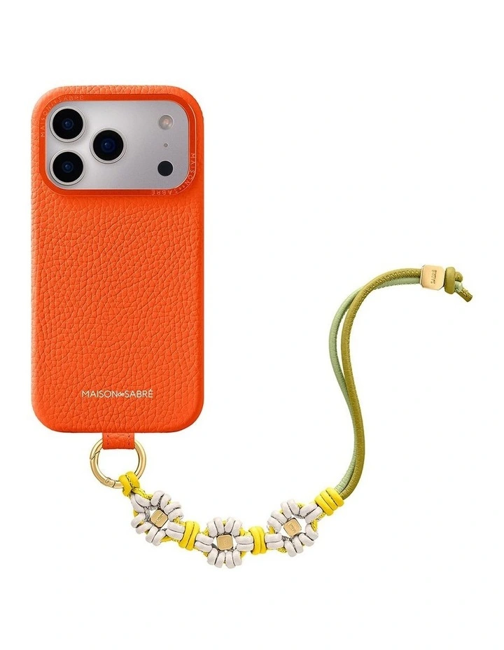 Bloom Edition Leather Wristlet Charm in Foam Daisy image 4