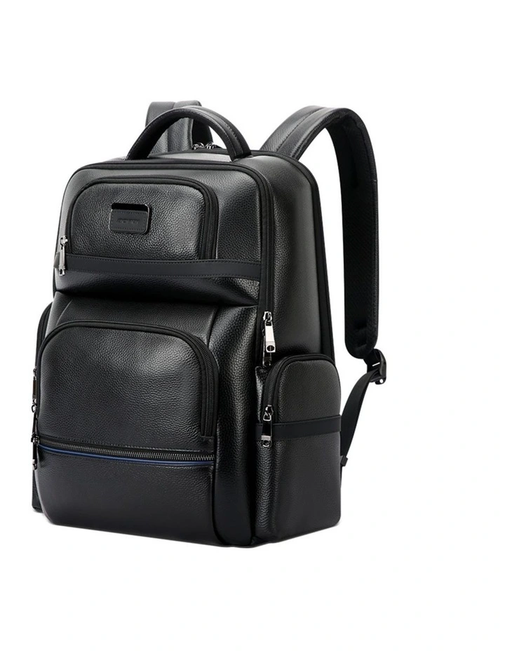 BOPAI 15.6 High-End Cowhide Leather Laptop Backpack 33L B9171 image 1