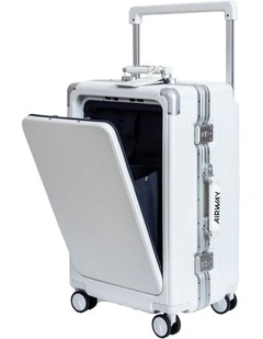 AIRWAY Voyager Plus - 24 Inch Aluminium Check-In Luggage 65L - White