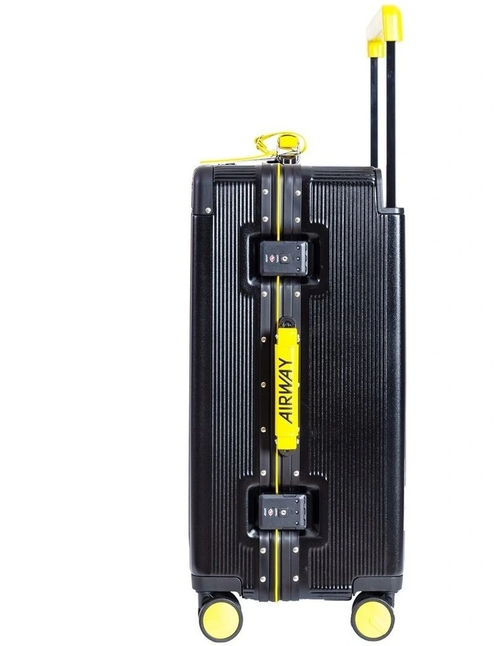 AIRWAY Voyager Plus - 24 Inch Aluminium Check-In Luggage 65L - Black image 4