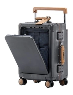 AIRWAY Voyager Carry - 20 Inch Aluminium Carry-On Luggage 40L - Gun Black