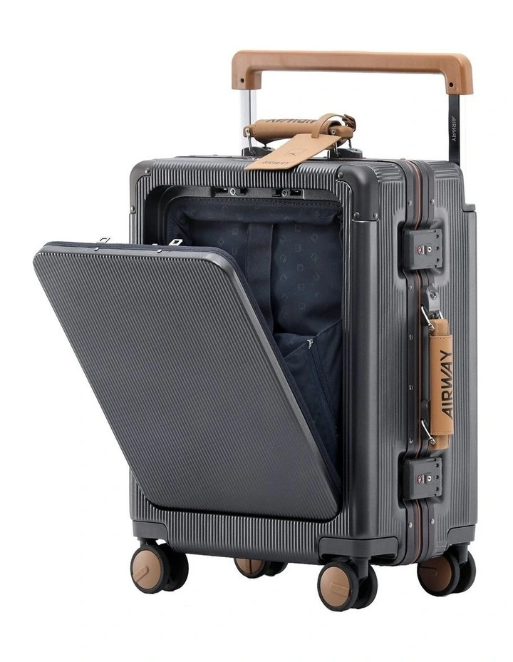 AIRWAY Voyager Carry - 20 Inch Aluminium Carry-On Luggage 40L - Gun Black image 1