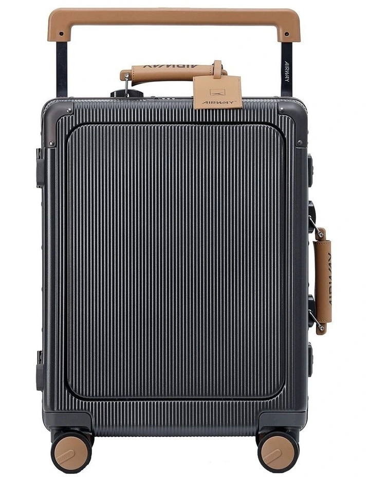 AIRWAY Voyager Carry - 20 Inch Aluminium Carry-On Luggage 40L - Gun Black image 2
