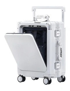 AIRWAY Voyager Carry - 20 Inch Aluminium Carry-On Luggage 40L - White