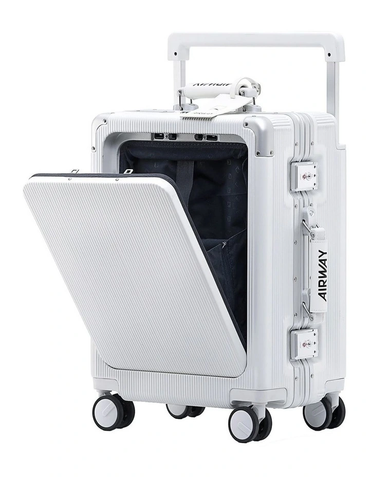 AIRWAY Voyager Carry - 20 Inch Aluminium Carry-On Luggage 40L - White image 1
