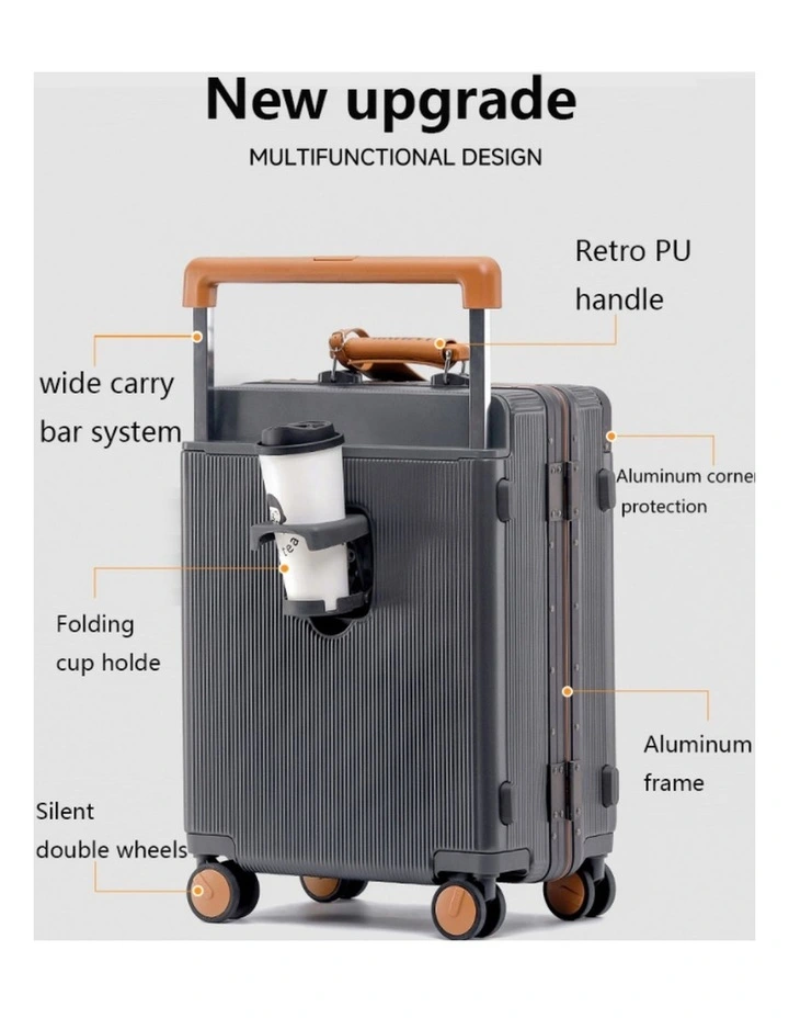 AIRWAY Voyager Carry - 20 Inch Aluminium Carry-On Luggage 40L - White image 6