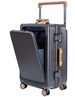 AIRWAY Voyager Plus - 24 Inch Aluminium Check-In Luggage 65L - Gun Black