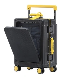 AIRWAY Voyager Carry - 20 Inch Aluminium Carry-On Luggage 40L - Black