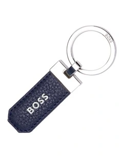 Boss Key ring Classic Grained Leather Navy