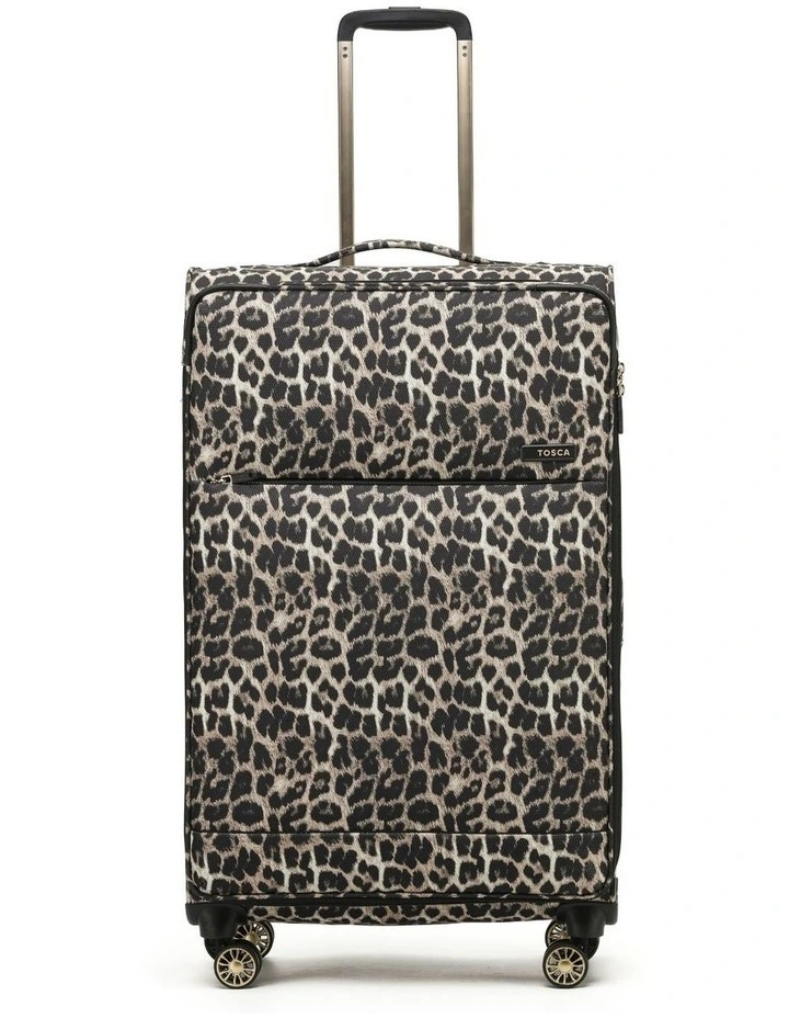 So Lite 79cm Large Soft Suitcase - Leopard image 1