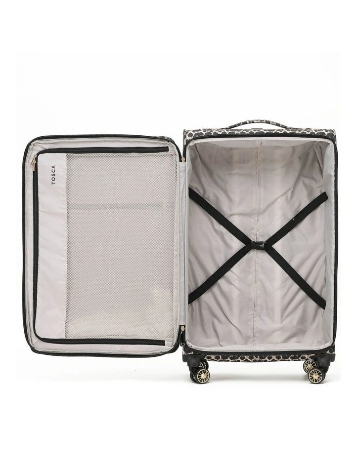 So Lite 79cm Large Soft Suitcase - Leopard image 2