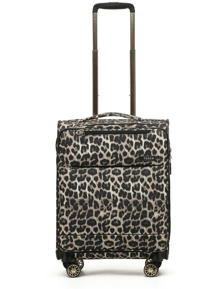 So Lite 54cm Small Soft Carry On - Leopard image 1