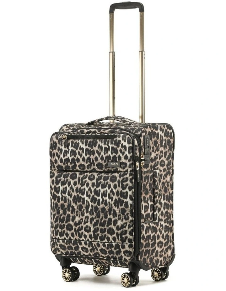So Lite 54cm Small Soft Carry On - Leopard image 3