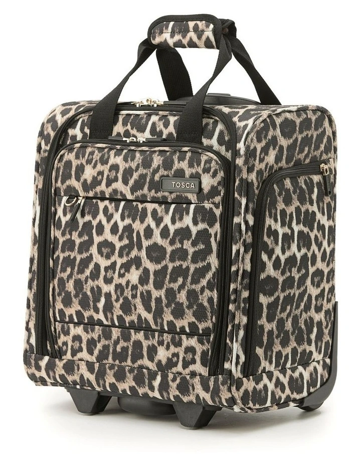 So Lite 38cm Small Under Seat Soft Carry On - Leopard image 2