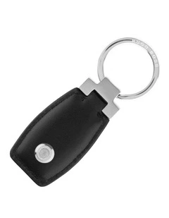 Hugo Boss Leather Keyring Executive Chrome