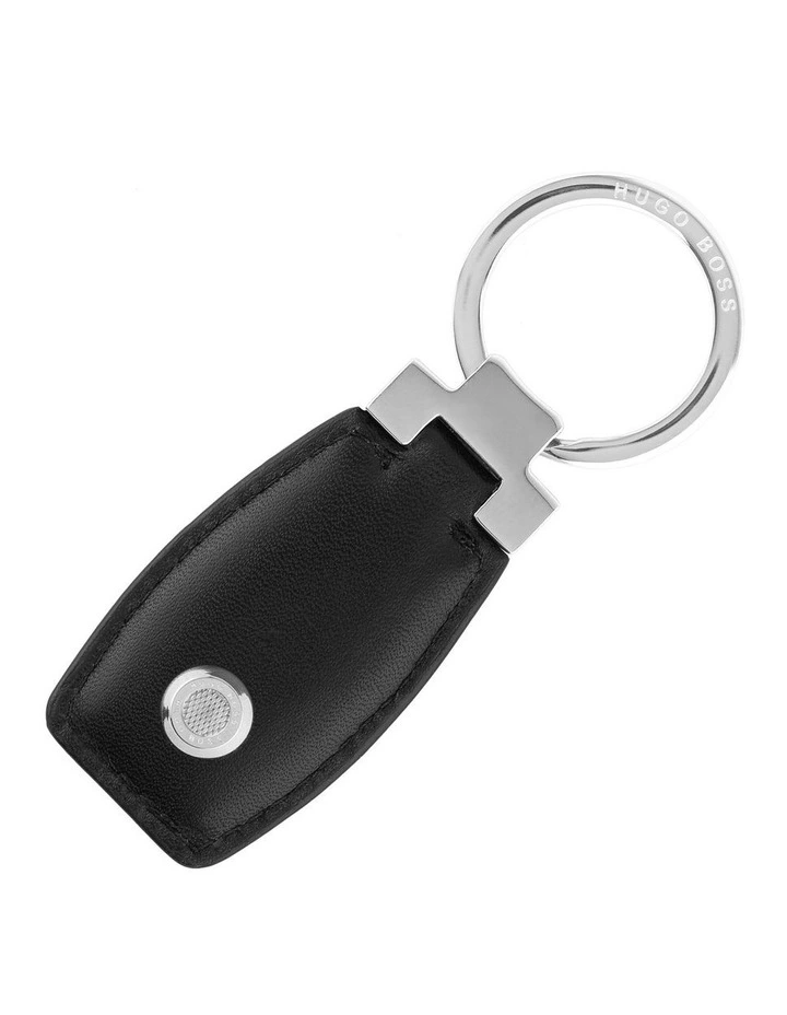 Hugo Boss Leather Keyring Executive Chrome image 1