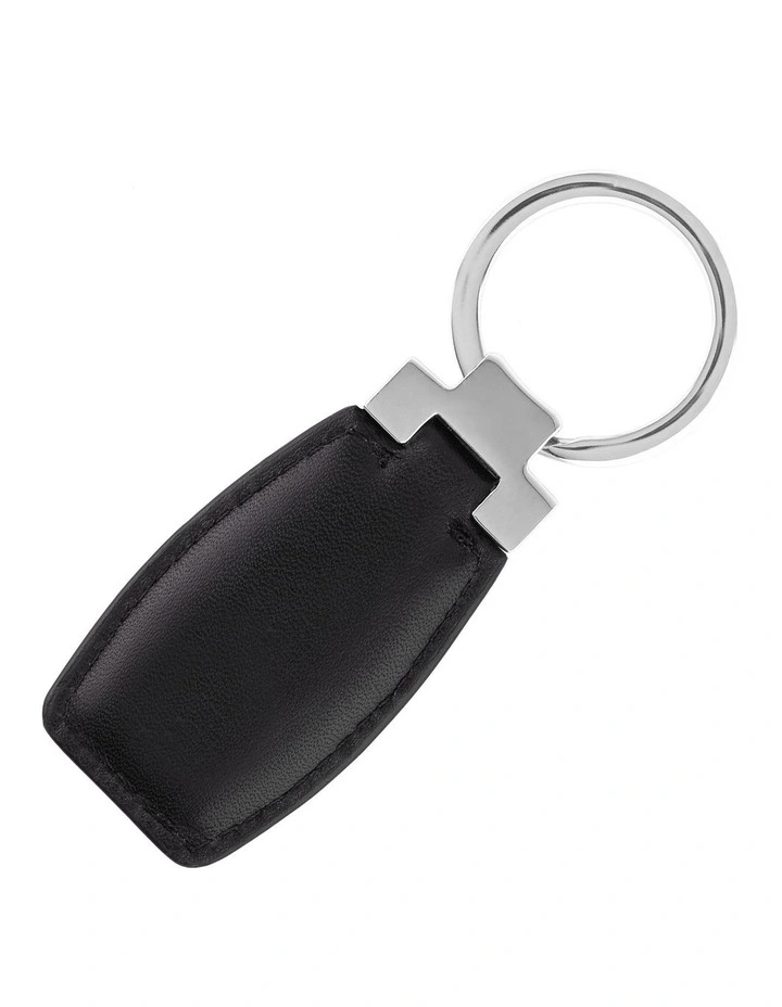 Hugo Boss Leather Keyring Executive Chrome image 2