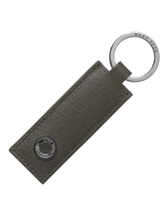 Hugo Boss Keyring  Tradition Grey Leather