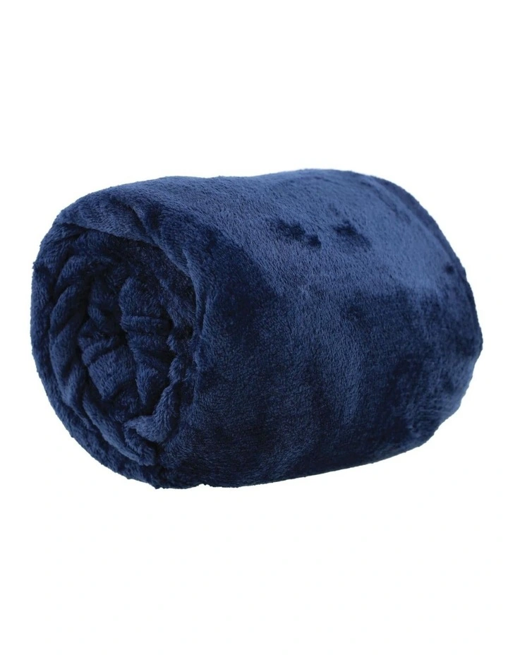 Milleni Travel Blanket in Navy image 1