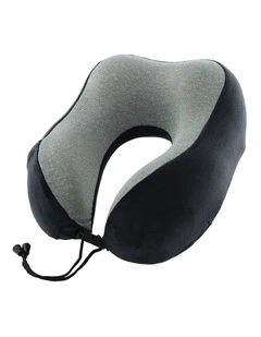 Milleni Travel Memory Foam Neck Pillow in Black
