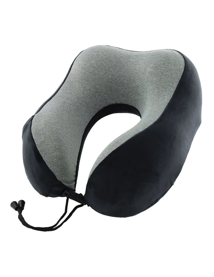 Milleni Travel Memory Foam Neck Pillow in Black image 1
